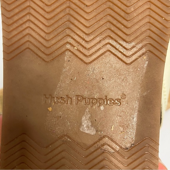 Hush puppies June platform criss cross sandals slides white tan women’s size 10 - Picture 8 of 9